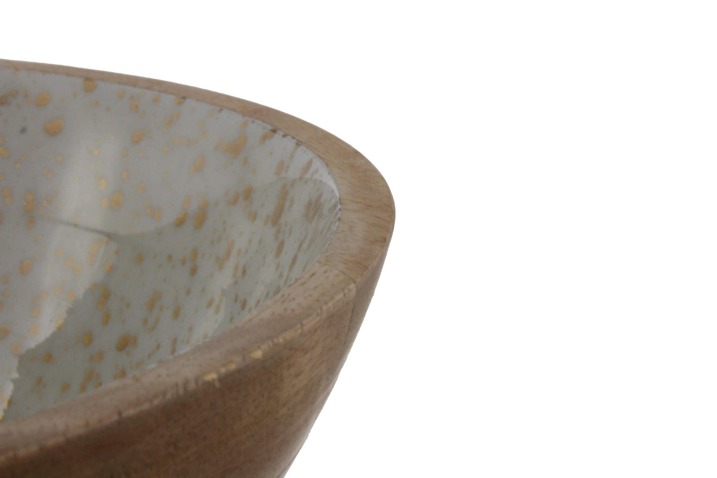 Bowl made of mango wood with enamel coating in natural/gold Ø25cm salad bowl bowl decorative bowl