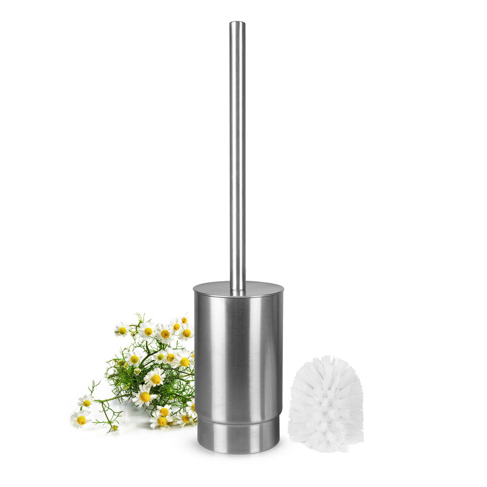 Stainless steel toilet brush + replacement head toilet brush toilet brush toilet brush holder brush brush set