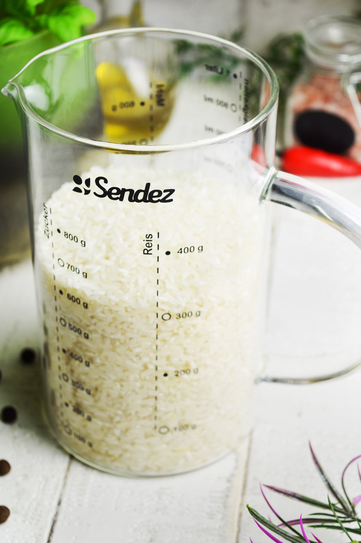 Sendez® measuring cup 1L made of borosilicate glass measuring jug dosing aid liter cup kitchen aid measuring container