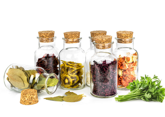 12 Gewürzgläser mit Korkverschluss 280ml Vorratsdose Gewürzdosen Glasdose Vorratsgläser