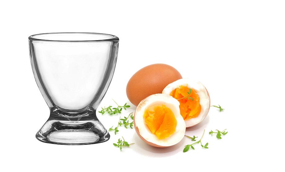 6 Eierbecher aus Glas Eierständer Eierhalter Glaseierbecher