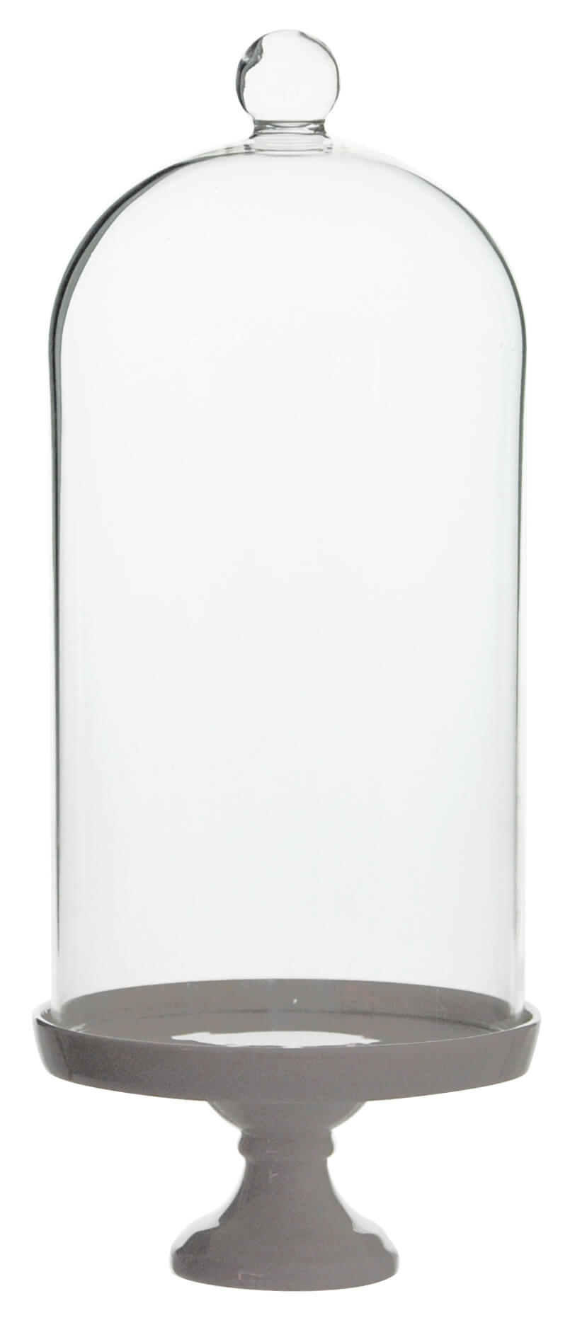Glasglocke mit Porzellanteller Dekoglocke Glassturz Glasdom Glashaube Deko Tischdeko 30cm
