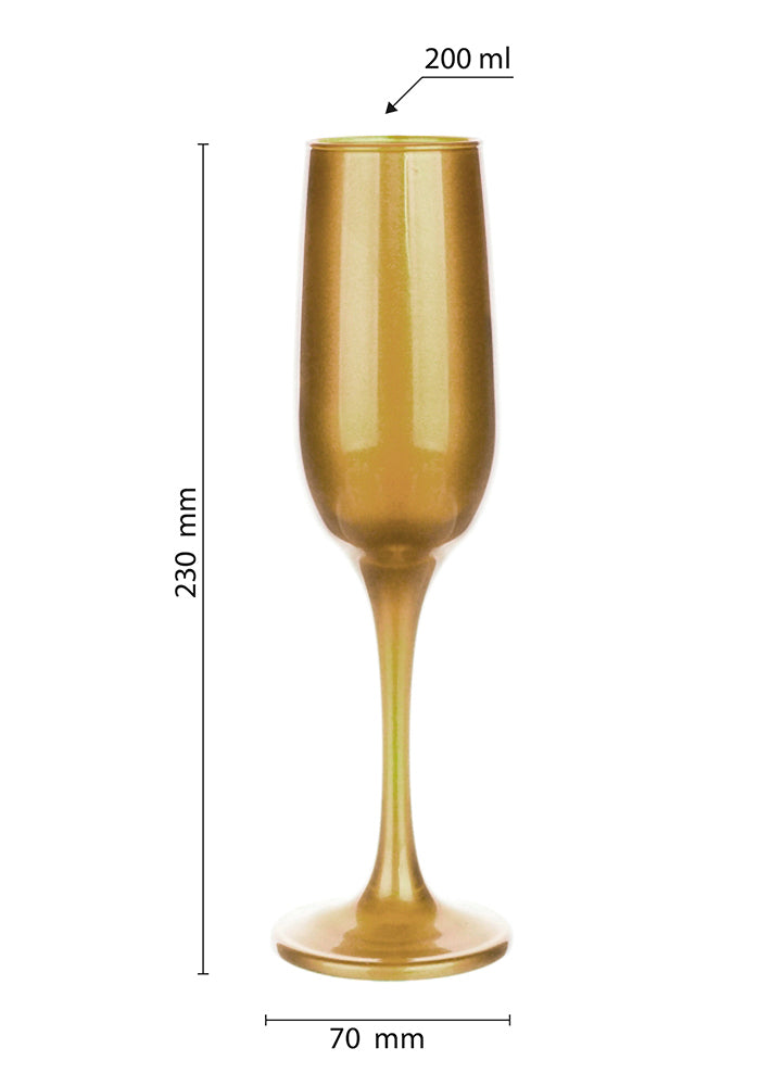 6 verres à champagne 200ml flûtes à champagne champagne or mat verre à champagne verres à Prosecco Prosecco