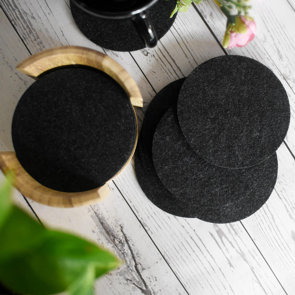 16 round felt coasters with storage box glass coaster coaster placemat