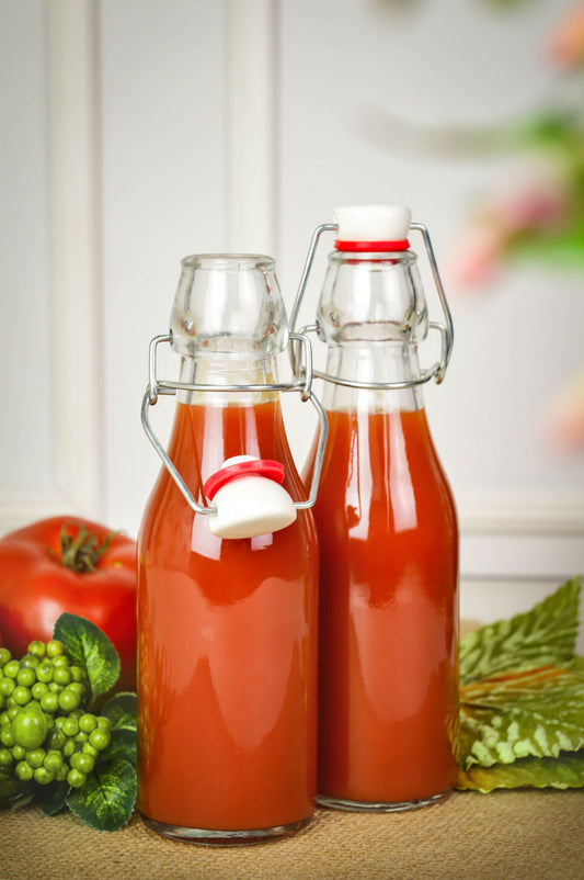 Bouteille en verre avec couvercle pivotant, bouteille à boire de 200ml, bouteille pivotante en fil, bouteille d'huile, 2 à 12 pièces