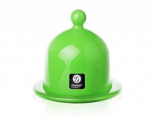 Glass hood with plate 12.5cm Rainbow glass bell cake bell muffin bell muffins 8 variants