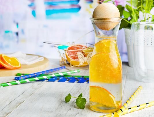 Glaskaraffen Set mit Holzstöpsel 270ml und 470ml Weinkaraffe Karaffe Wasserkaraffe Dekanter