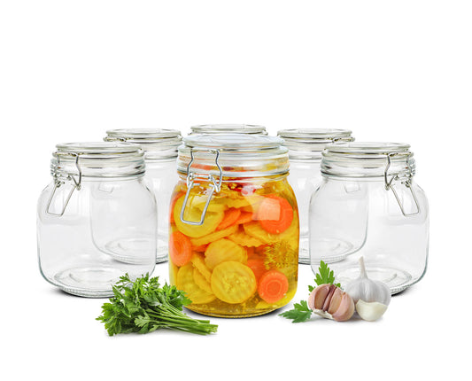 Preserving jar 1000ml swing top preserving jars storage jar storage jar 2-12 pieces