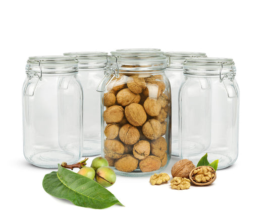 Preserving jar 1500ml swing top preserving jars storage jar storage jar 2-12 pieces